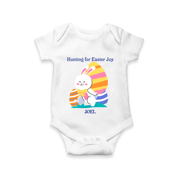 Hunting for Easter Joy –  Romper - WHITE - New Born (Chest 14")