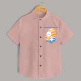Hunting for Easter Joy –  Shirt - PEACH - 0 - 6 Months Old (Chest 23")