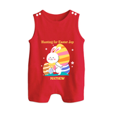Hunting for Easter Joy –  Romper Suit - RED - New Born (Chest 18")