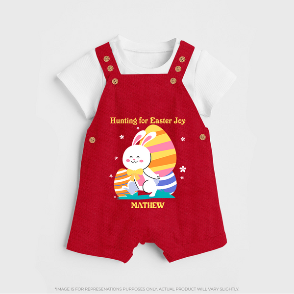 Hunting for Easter Joy –  Dungaree - RED - 0 - 5 Months Old (Chest 18")