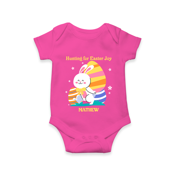 Hunting for Easter Joy –  Romper - HOT PINK - New Born (Chest 14")