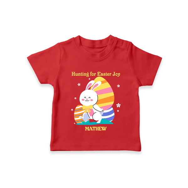 Hunting for Easter Joy –  T-Shirt - RED - 0-5 Months Old (Chest 17")