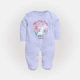 Easter Bunny & Eggs – Fullbody suit - BABY BLUE - New Born (Chest 7.5")