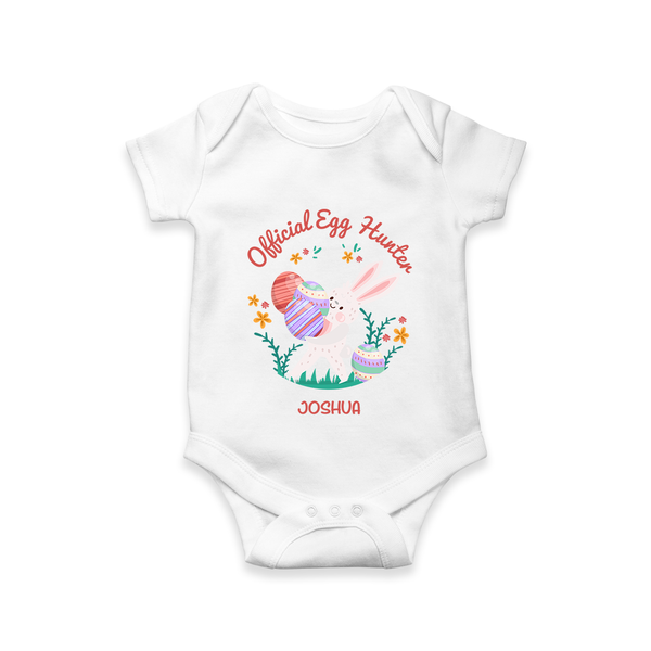 Easter Bunny & Eggs – Romper - WHITE - New Born (Chest 14")