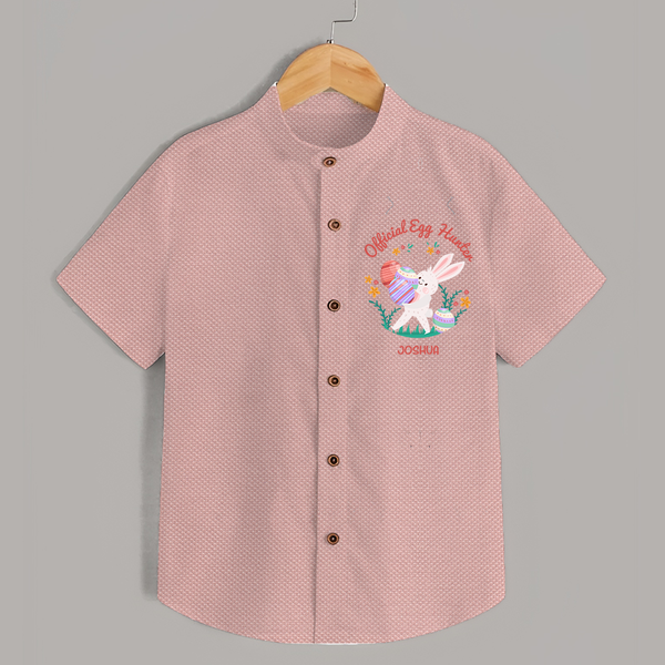 Easter Bunny & Eggs – Shirt - PEACH - 0 - 6 Months Old (Chest 23")