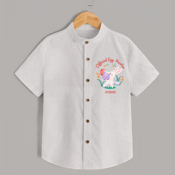 Easter Bunny & Eggs – Shirt - WHITE - 0 - 6 Months Old (Chest 23")