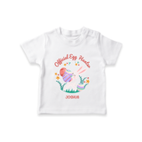 Easter Bunny & Eggs – T-Shirt - WHITE - 0-5 Months Old (Chest 17")