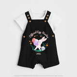 Easter Bunny & Eggs – Dungaree - BLACK - 0 - 5 Months Old (Chest 18")