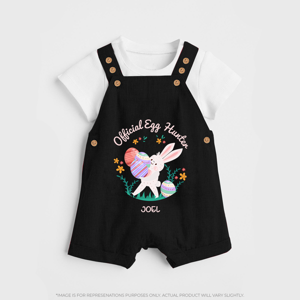 Easter Bunny & Eggs – Dungaree - BLACK - 0 - 5 Months Old (Chest 18")