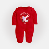 Easter Bunny & Eggs – Fullbody suit - RED - New Born (Chest 7.5")