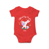 Easter Bunny & Eggs – Romper - RED - New Born (Chest 14")