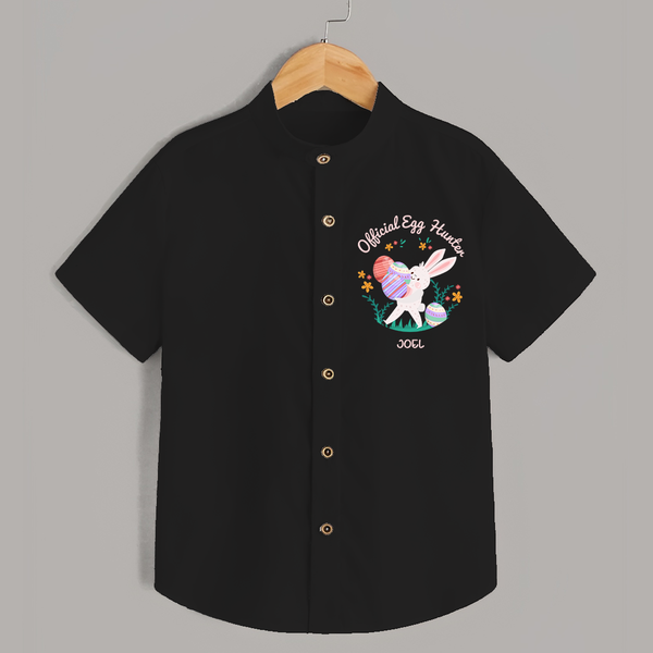 Easter Bunny & Eggs – Shirt - BLACK - 0 - 6 Months Old (Chest 23")
