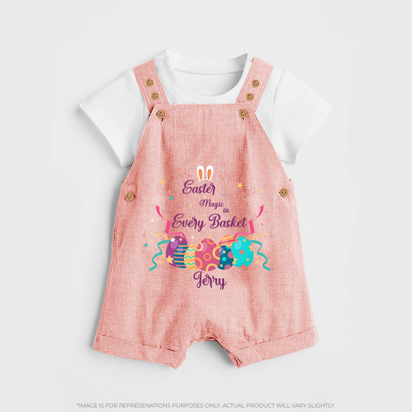 Easter Magic in Every Basket –  Dungaree - PEACH - 0 - 5 Months Old (Chest 18")