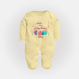 Easter Magic in Every Basket –  Fullbody suit - PASTEL YELLOW - New Born (Chest 7.5")