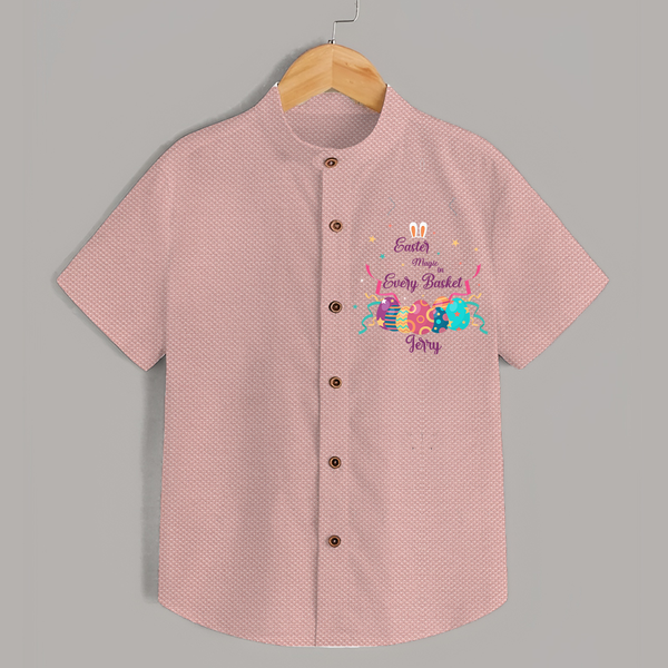 Easter Magic in Every Basket –  Shirt - PEACH - 0 - 6 Months Old (Chest 23")