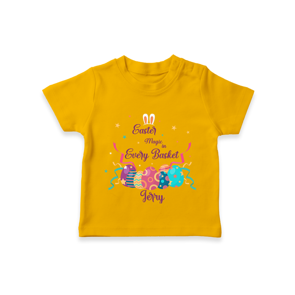 Easter Magic in Every Basket –  T-Shirt - CHROME YELLOW - 0-5 Months Old (Chest 17")