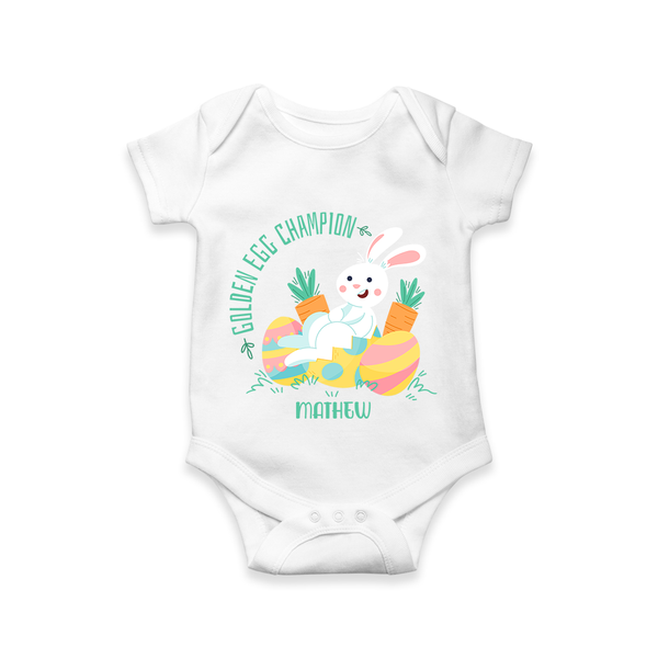 Golden Egg Champion – Easter  Romper - WHITE - New Born (Chest 14")