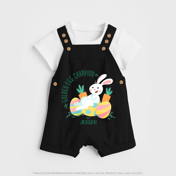 Golden Egg Champion – Easter  Dungaree - BLACK - 0 - 5 Months Old (Chest 18")