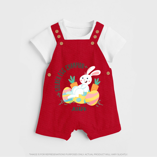 Golden Egg Champion – Easter  Dungaree - RED - 0 - 5 Months Old (Chest 18")