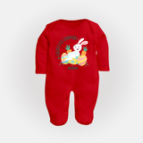 Golden Egg Champion – Easter  Fullbody suit - RED - New Born (Chest 7.5")