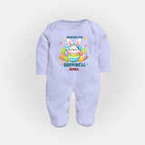 Hunting for Happiness – Easter  Fullbody suit - BABY BLUE - New Born (Chest 7.5")