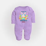 Hunting for Happiness – Easter  Fullbody suit - LILAC - New Born (Chest 7.5")