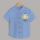 Hunting for Happiness – Easter  Shirt - SKY BLUE - 0 - 6 Months Old (Chest 23")