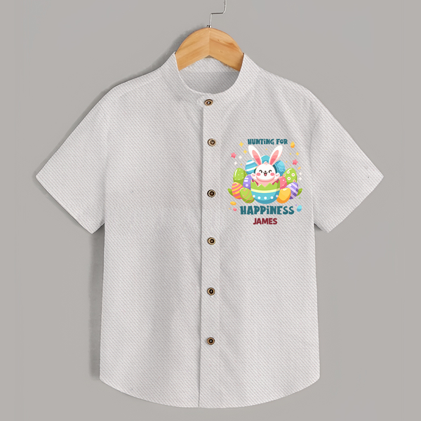 Hunting for Happiness – Easter  Shirt - WHITE - 0 - 6 Months Old (Chest 23")