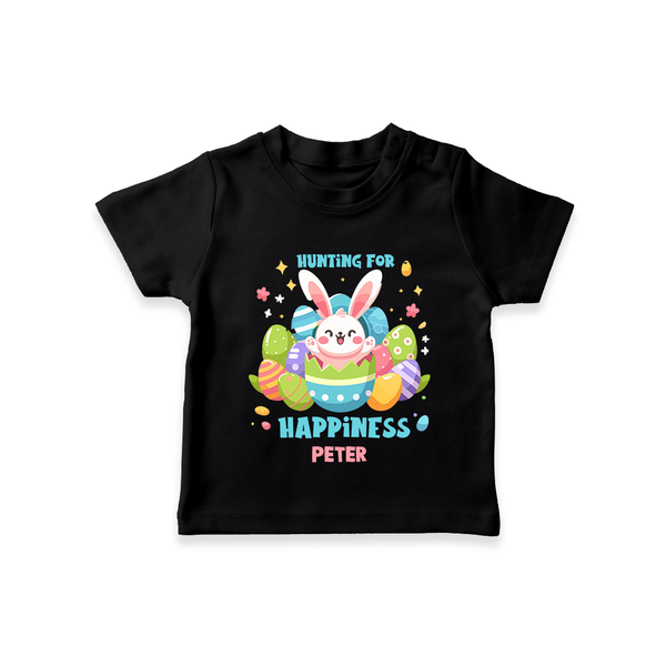 Hunting for Happiness – Easter  T-Shirt - BLACK - 0-5 Months Old (Chest 17")