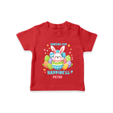Hunting for Happiness – Easter  T-Shirt - RED - 0-5 Months Old (Chest 17")