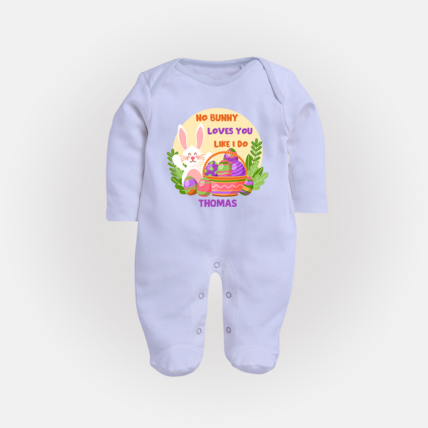 No Bunny Loves You Like I Do –  Fullbody suit - BABY BLUE - New Born (Chest 7.5")