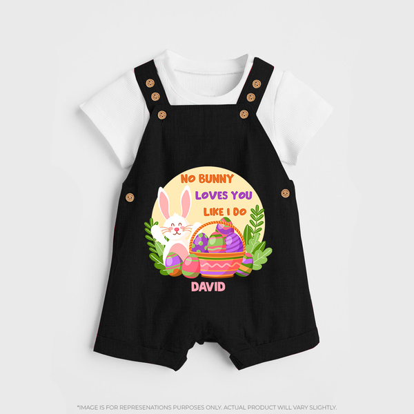 No Bunny Loves You Like I Do –  Dungaree - BLACK - 0 - 5 Months Old (Chest 18")
