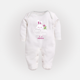 Easter Treats & Bunny Feets –  Fullbody suit - WHITE - New Born (Chest 7.5")