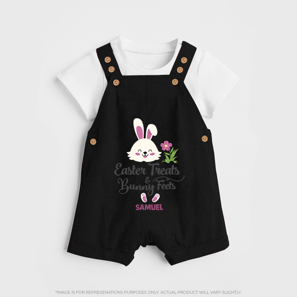 Easter Treats & Bunny Feets –  Dungaree - BLACK - 0 - 5 Months Old (Chest 18")