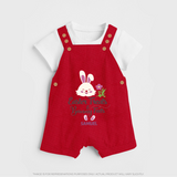 Easter Treats & Bunny Feets –  Dungaree - RED - 0 - 5 Months Old (Chest 18")