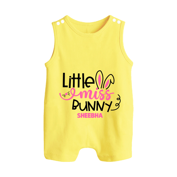 Little Miss – Easter  Romper Suit - PASTEL YELLOW - New Born (Chest 18")