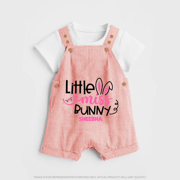 Little Miss – Easter  Dungaree - PEACH - 0 - 5 Months Old (Chest 18")