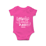 Little Miss – Easter  Romper - HOT PINK - New Born (Chest 14")