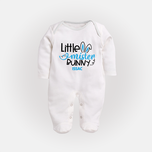 Little Mister – Easter  Fullbody suit - WHITE - New Born (Chest 7.5")