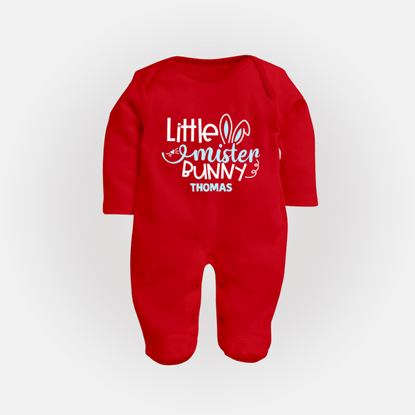 Little Mister – Easter  Fullbody suit - RED - New Born (Chest 7.5")
