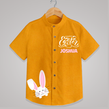 Easter Cutie Personalized Kids Shirt - CHROME YELLOW - 0 - 6 Months Old (Chest 23")