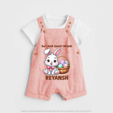 Personalized Easter Dungaree – Our Little Easter Miracle with Name - PEACH - 0 - 5 Months Old (Chest 18")
