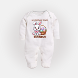 Personalized Easter Fullbody suit – Our Little Easter Miracle with Name - WHITE - New Born (Chest 7.5")