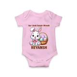 Personalized Easter Romper – Our Little Easter Miracle with Name - BABY PINK - New Born (Chest 14")