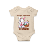 Personalized Easter Romper – Our Little Easter Miracle with Name - IVORY - New Born (Chest 14")