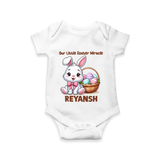 Personalized Easter Romper – Our Little Easter Miracle with Name - WHITE - New Born (Chest 14")