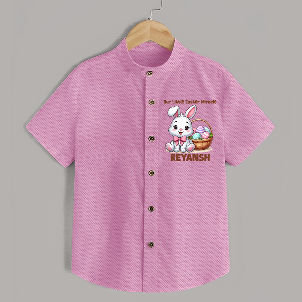 Personalized Easter Shirt – Our Little Easter Miracle with Name - BABY PINK - 0 - 6 Months Old (Chest 23")