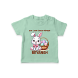 Personalized Easter T-Shirt – Our Little Easter Miracle with Name - MINT GREEN - 0-5 Months Old (Chest 17")