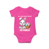 Personalized Easter Romper – Our Little Easter Miracle with Name - HOT PINK - New Born (Chest 14")