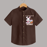 Personalized Easter Shirt – Our Little Easter Miracle with Name - CHOCOLATE BROWN - 0 - 6 Months Old (Chest 23")